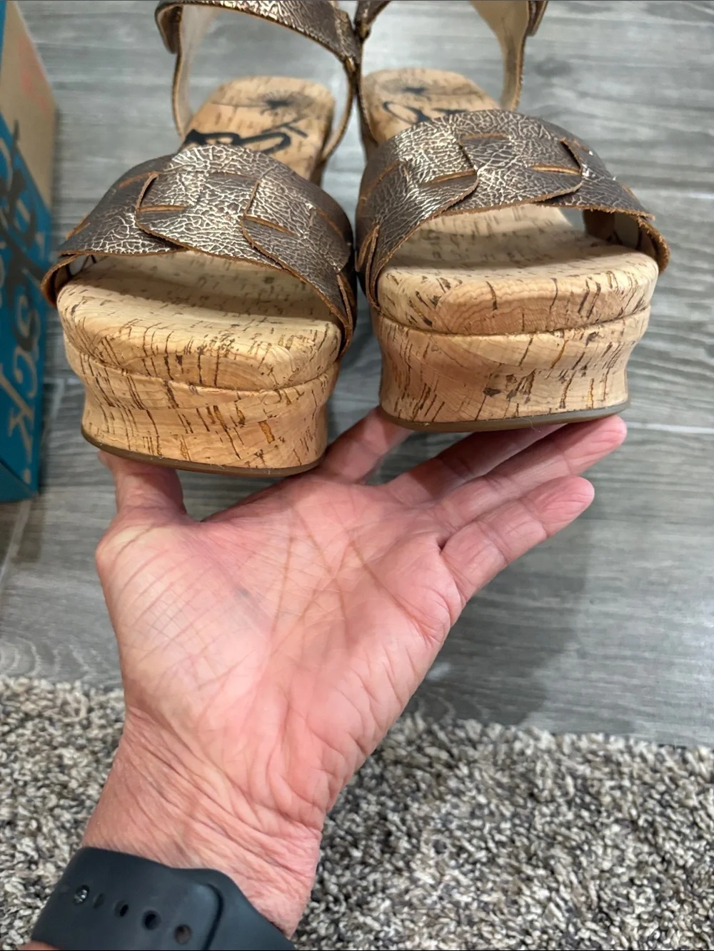 Womens OTBT Charleston/Gold  Wedge Sandals